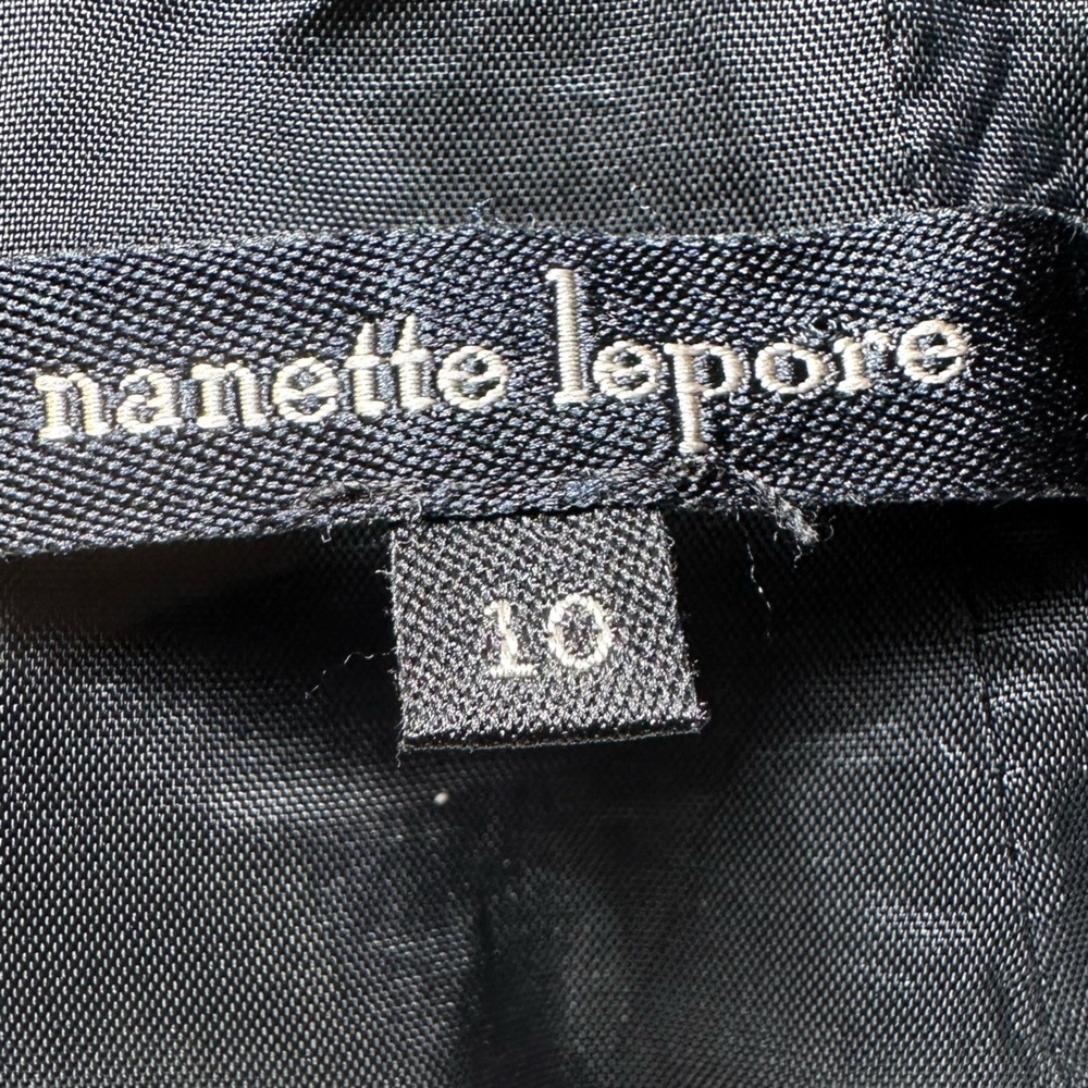Nanette Lepore Catch Me Fringed dress black cocktail dress size 10 - Picture 14 of 16
